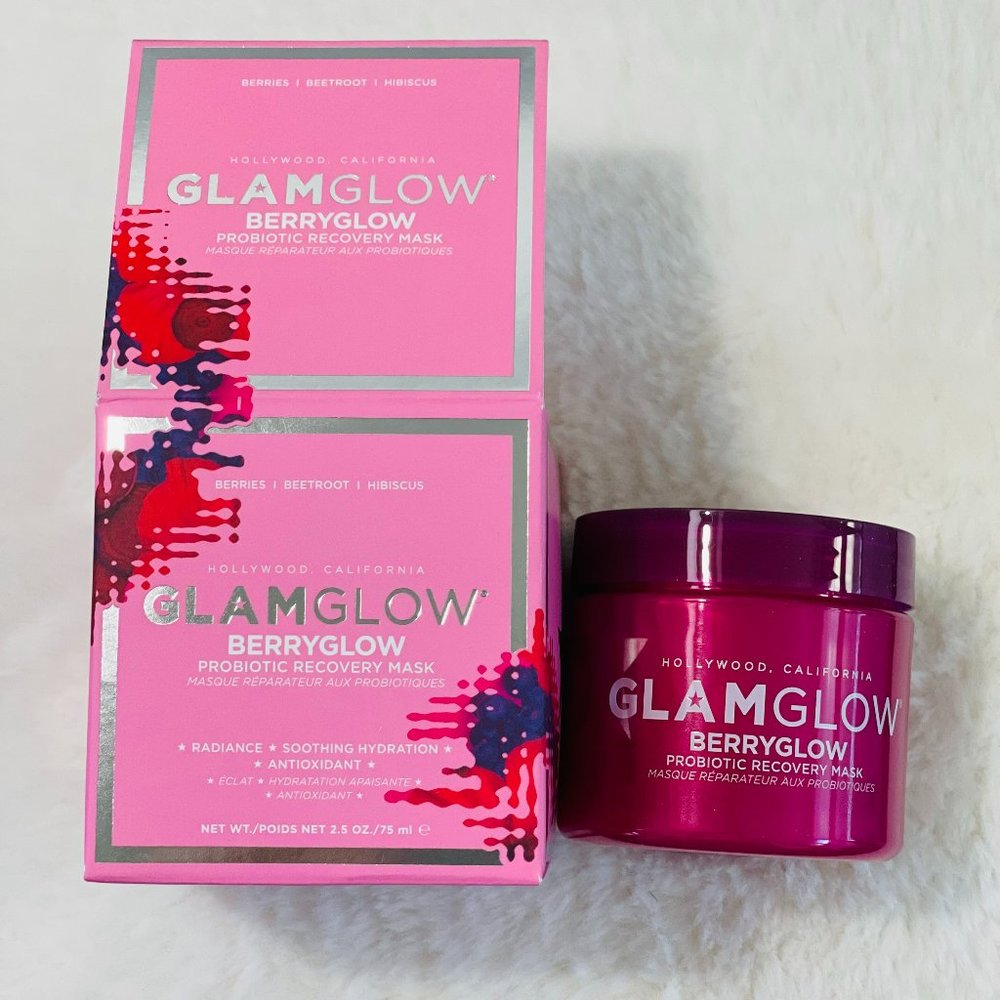 GLAMGLOW Berryglow Probiotic Recovery Mask, 2.5oz/75ml